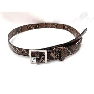 Snakeskin Belt Women M Animal Print Quiet‎ Luxury Business Casual Corporate Chic